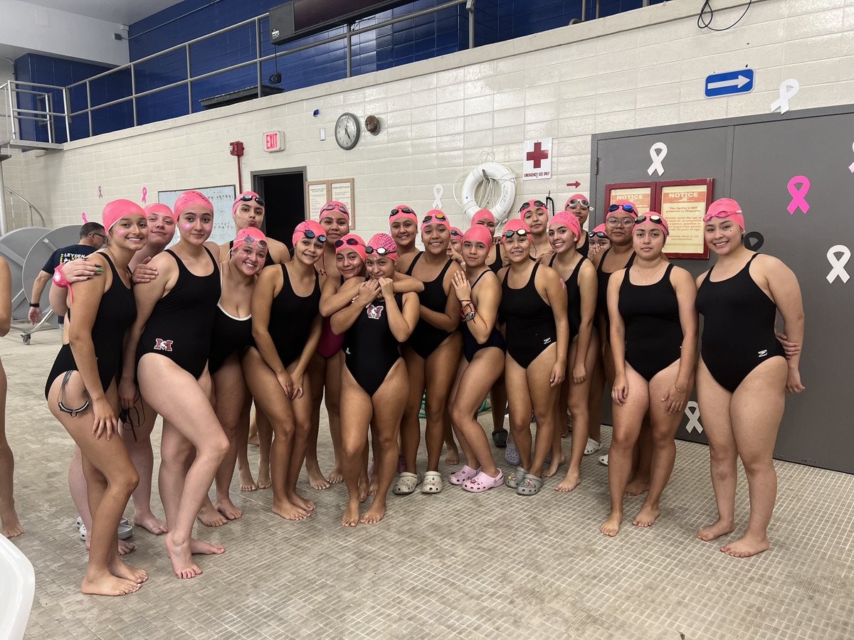 Today we swim for our mothers, grandmothers, aunts, cousins and friends. Together we remember those who have passed on, fight with those who are going through it, and hope for a cure so the future generations won’t know what it’s like. 💕 #MortonPride <a href="/MortonAthletics/">Morton Athletics</a> <a href="/Morton201/">Morton 201</a>