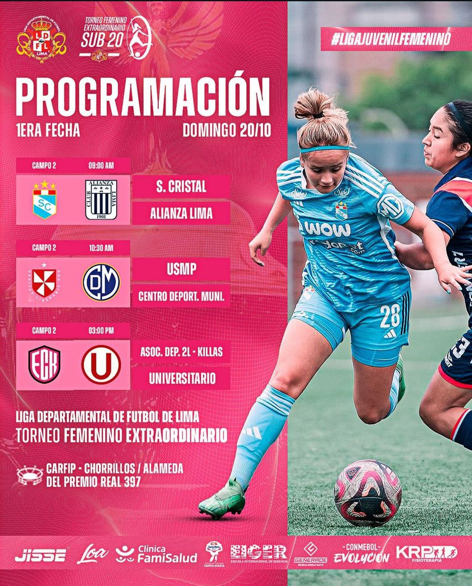 danitzaleyva's tweet image. Mañana arranca el Torneo Femenino Extraordinario U20 organizado por la LDFL afiliada a la FPF. 

Es tan extraordinario que se jugará con deportistas no afiliadas 👏🏻👏🏻

Cosas pasan, siguen y seguirán pasando en esta chacar llamada fútbol peruano.