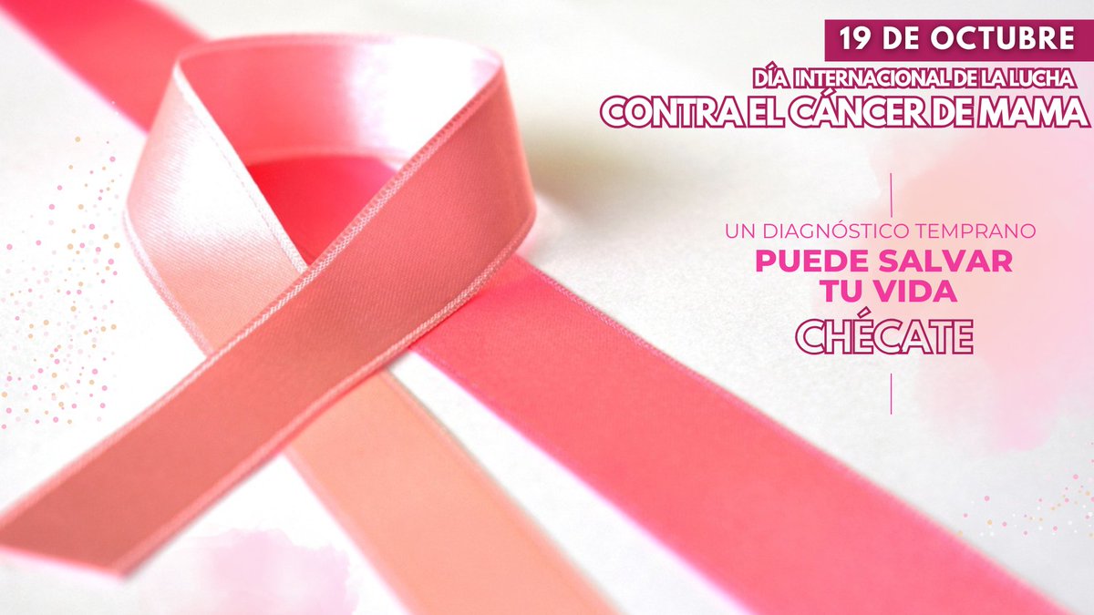 Hoy conmemoramos el #DíaInternacionalDeLaLuchaContraElCáncerDeMama.
El Cáncer de Mama puede ser detectado y tratado con tiempo. Chécate, un diagnóstico temprano puede salvar tu vida. #Corregidora