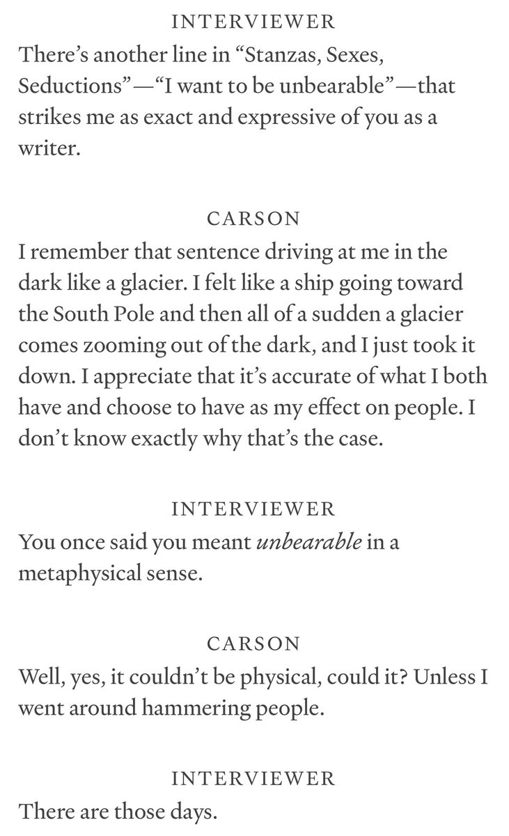 rokwon's tweet image. as ever I am obsessed with Anne Carson’s mind