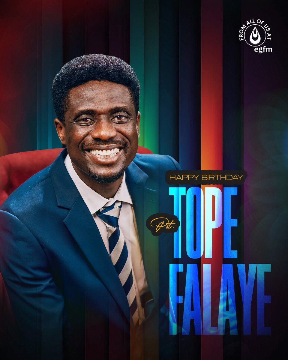 HAPPY BIRTHDAY, PST. TOPE FALAYE!

Today, we lift up immense thanksgiving to the Lord for His servant through which the feet of many saints have been turned unto the paths of righteousness. 

Thank you for your love and devotion to the Lord and His things. Thank you for being a