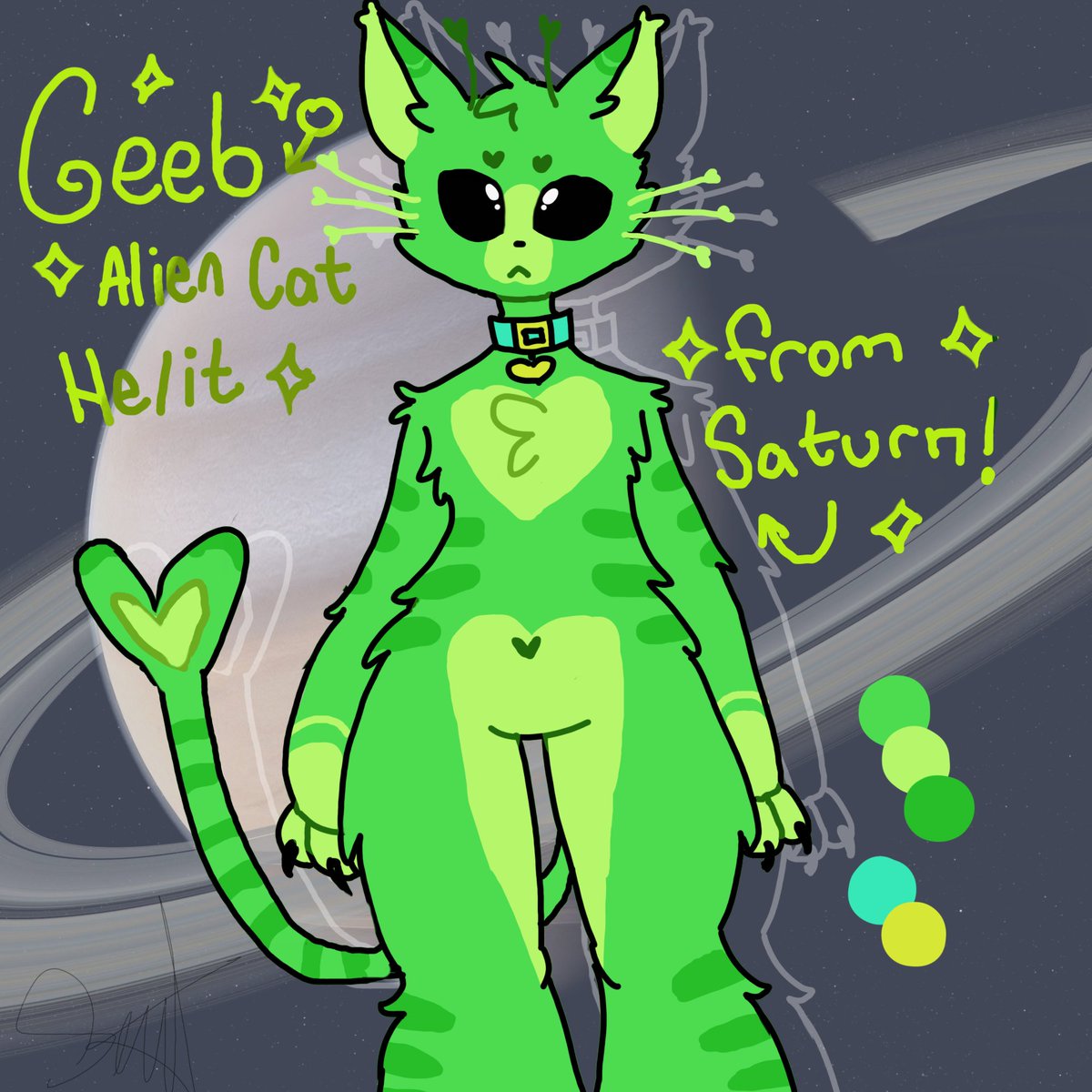 spl1tgill's tweet image. FINALLY MADE AN ALIEN CAT!! He is Geeb :3
#oc #alien #aliencat #furry