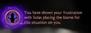 Found another "consequence" to Rook speaking with Solas - this one seems to appear if Rook addresses him in a very harsh tone.

I think we have seen only the "verbal jabs" version until now #veilguardspoilers