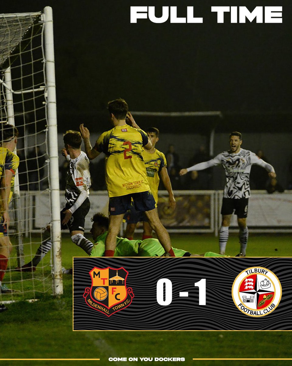 tilburyfc's tweet photo. FULL TIME

Alex Hernandez makes it 7 goals in 7 games to hand us all three points!

🟡 0 - 1 🔴 #COYD | #DockersAsOne https://t.co/UIlH4eyC5a