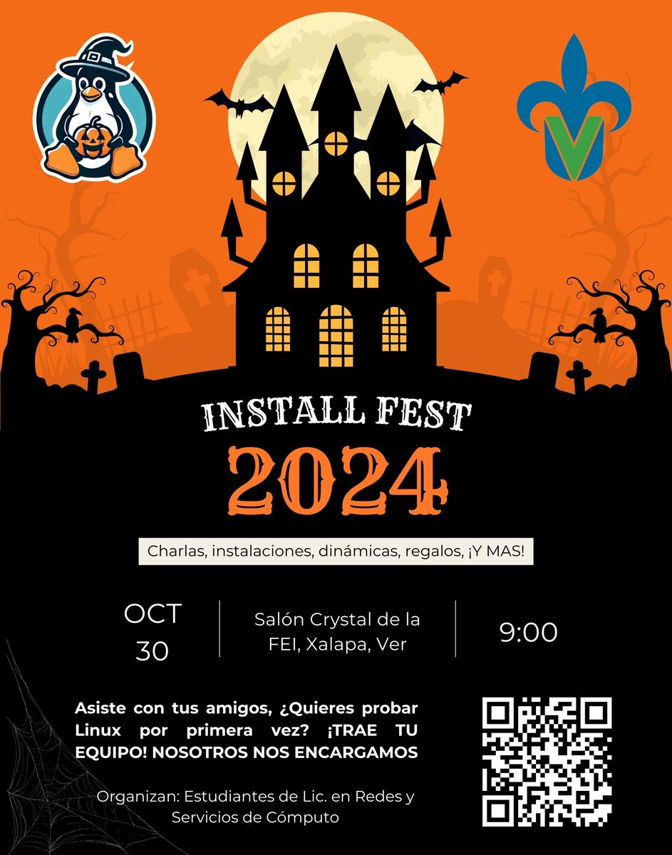 30 de octubre Festival de Instalación de Software Libre en la <a href="/fei_uv/">FEI UV</a> organizado por estudiantes de la <a href="/redesysc/">Lic. en Redes UV</a> #SoftwareLibre #Debian