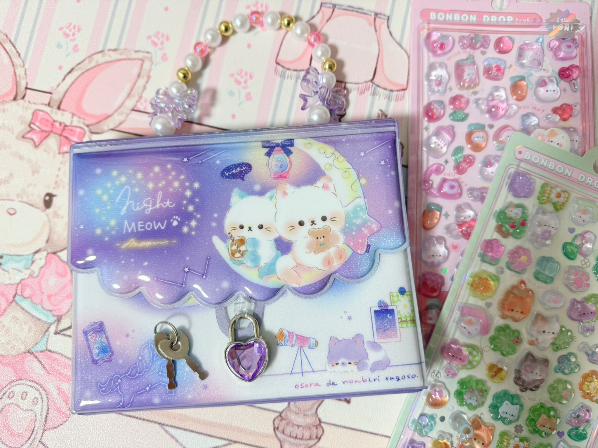 シール帳　ほっぺちゃん　鍵付き ほっぺちゃん シール帳 キャラクター サン宝石 キャラクター