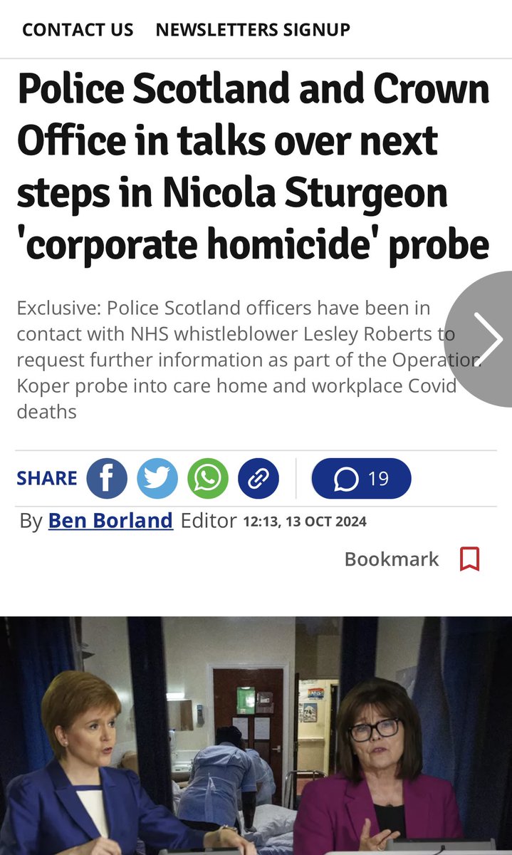 TheRustler83's tweet photo. Police Scotland and Crown Office in talks over next steps in Nicola Sturgeon 'corporate homicide' probe
More than 6,000 Covid deaths across nearly
500 care homes are being examined as part of
Operation Koper - the biggest investigation of
deaths in Scottish history. https://t.co/mYYec3VgCG