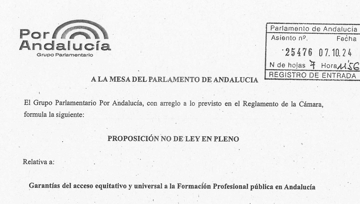 EducaIUAndal's tweet photo. El Grupo Parlamentario Por Andalucía, donde se encuentra incluida I.U., ha presentado una iniciativa en el Parlamento Andaluz cuyo objetivo es mejorar la Formación Profesional.

Puede acceder al texto completo pulsando aquí.

https://t.co/Nu3JamOmEj https://t.co/ly1cYLYSFF