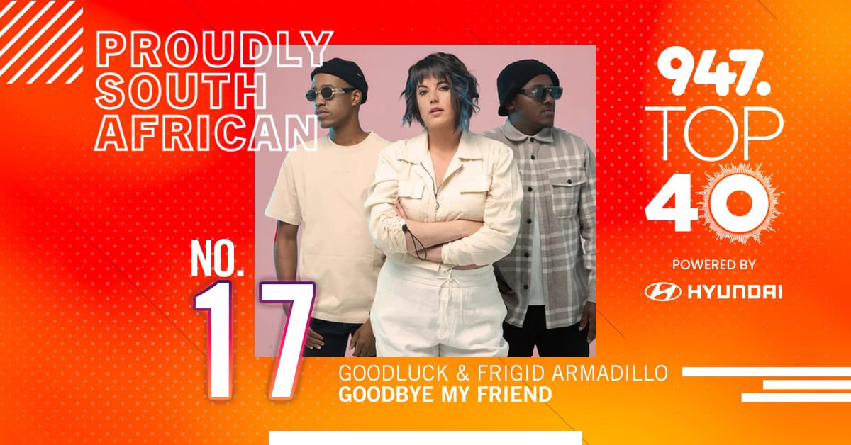 947's tweet photo. This week on the #947HyundaiTop40 🎵 

#17 - @Goodlucklive - GOODBYE MY FRIEND 💿

#08 - @skysablu - GUIDING LIGHT 💿 

#07 - @shekhinahd - STEADY 💿 

#947HyundaiTop40 #HyundaiSA

Listen:
📲Primedia+ App
https://t.co/FbSgqLnza7 https://t.co/xLEOskMjqI