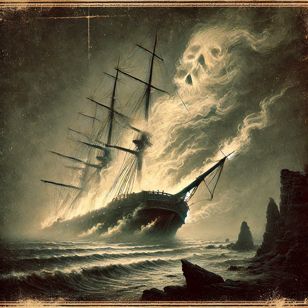 On foggy nights, locals claim to see the flaming wreck of a ship that crashed off Block Island, Rhode Island in 1738. When the ghostly vessel reappears, some say that can hear the crew's screams echoing through the mist. #FolkloreThursday

🎨vlains