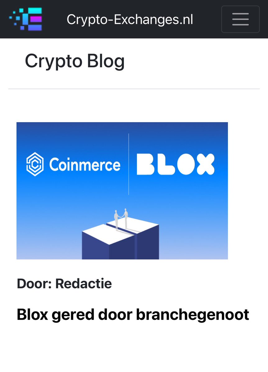 Crypto_since21's tweet photo. Crypto exchange BLOX saved by Coinmerce after internal security incident  https://t.co/O7dULUhquC #CryptoNews https://t.co/qrRVw1Cq1r
