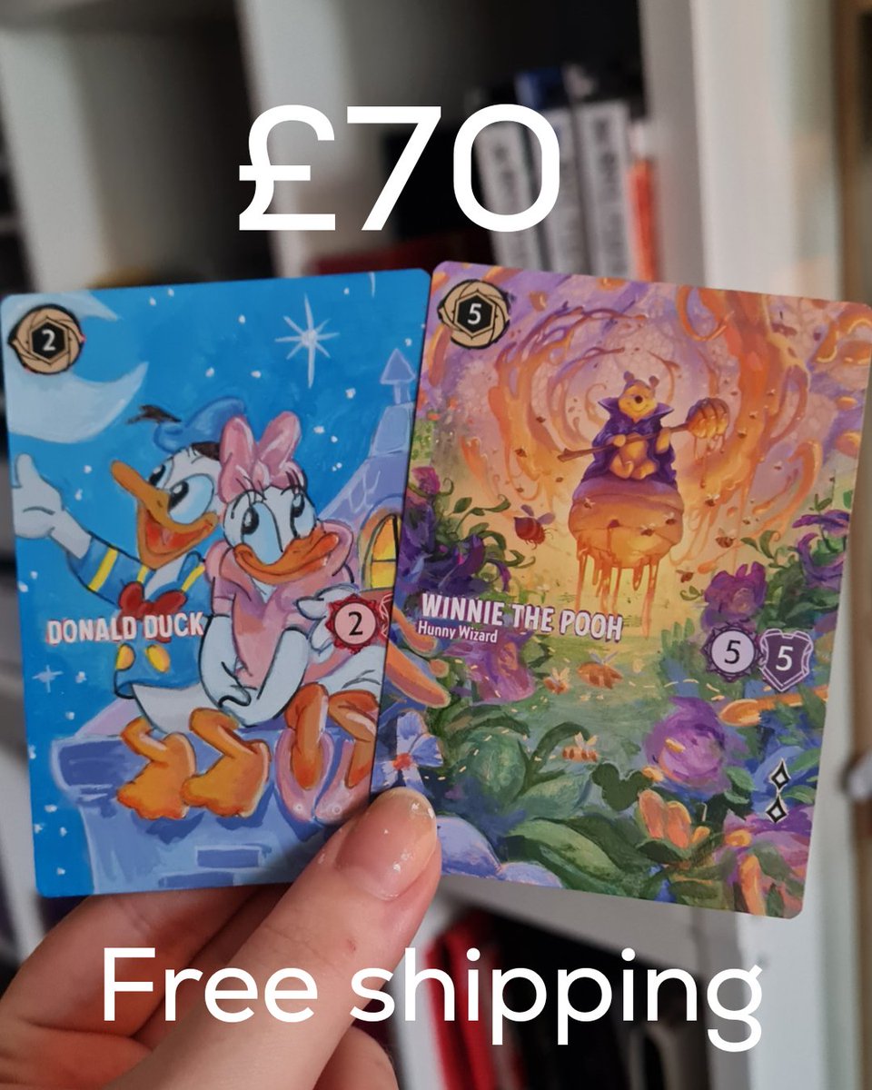 1 Day left on the october sale ! 😱

Lorcana full art alters 

£70 free shipping 
£90 free shipping 

Dm to claim ✉️ Paypal only