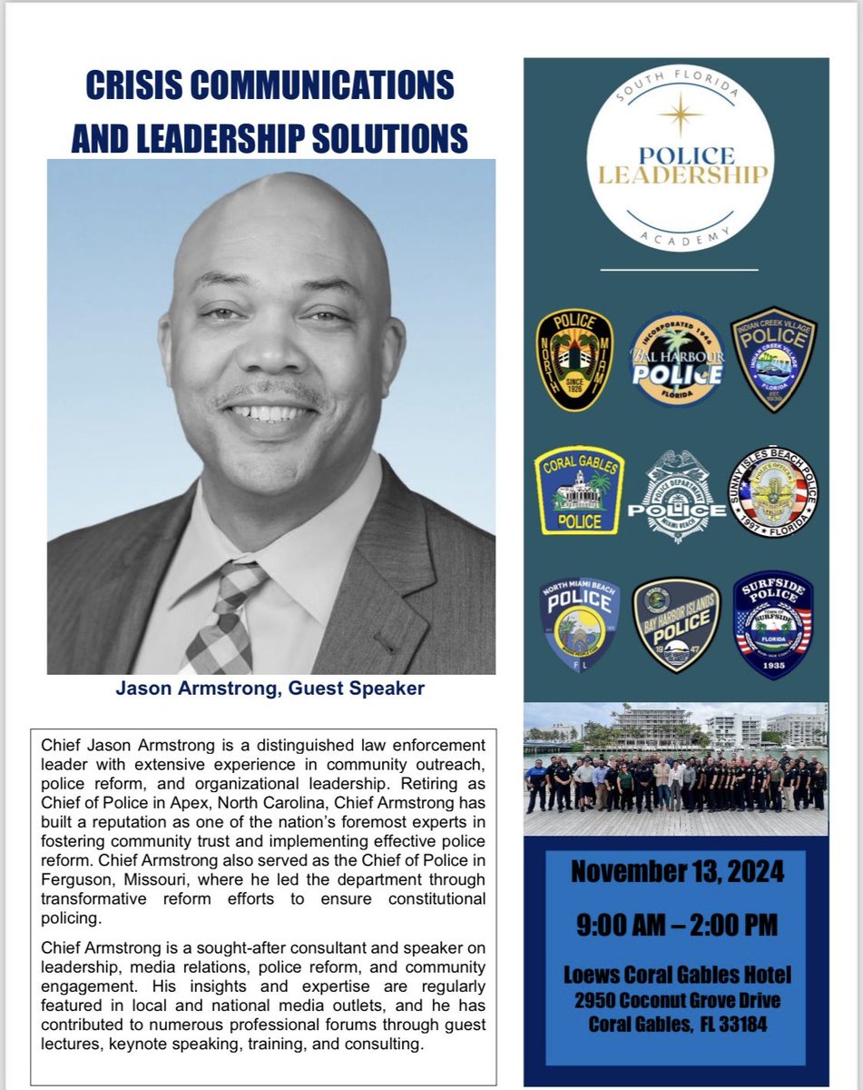 In today’s fast-paced environment, strong crisis communication skills are vital. The South Florida Leadership Academy’s third leadership training session will focus on Crisis Communication &amp; Leadership Solutions.