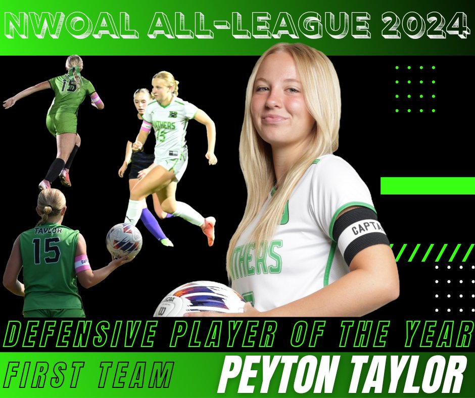 Congratulations to our ladies for their NWOAL All-Team Recognition 

Coach of the Year- 
              Paige Triana 
Offensive player of the Year/first team-
            Adrianna Dunning 
Defensive player of the Year/First team-
               Peyton Taylor