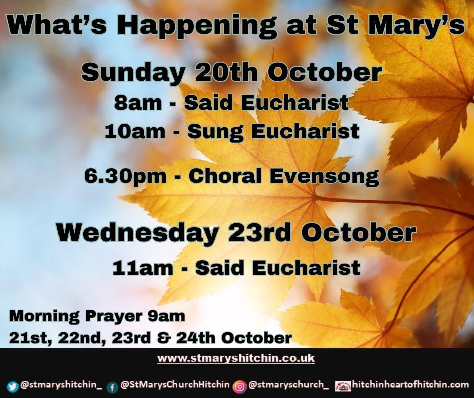 St Mary’s this week!