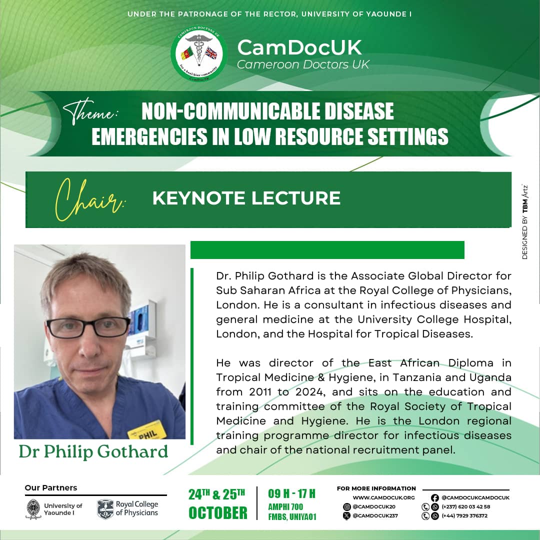 CamDocUK237's tweet photo. Meet the Highly respected Dr. Phil Gothard, representing the Royal College of Physicians. His insights on emerging infectious diseases are invaluable, and We're honoured to have him share his expertise at the CamDocUK Medical Seminar. https://t.co/DAJTClor3O
