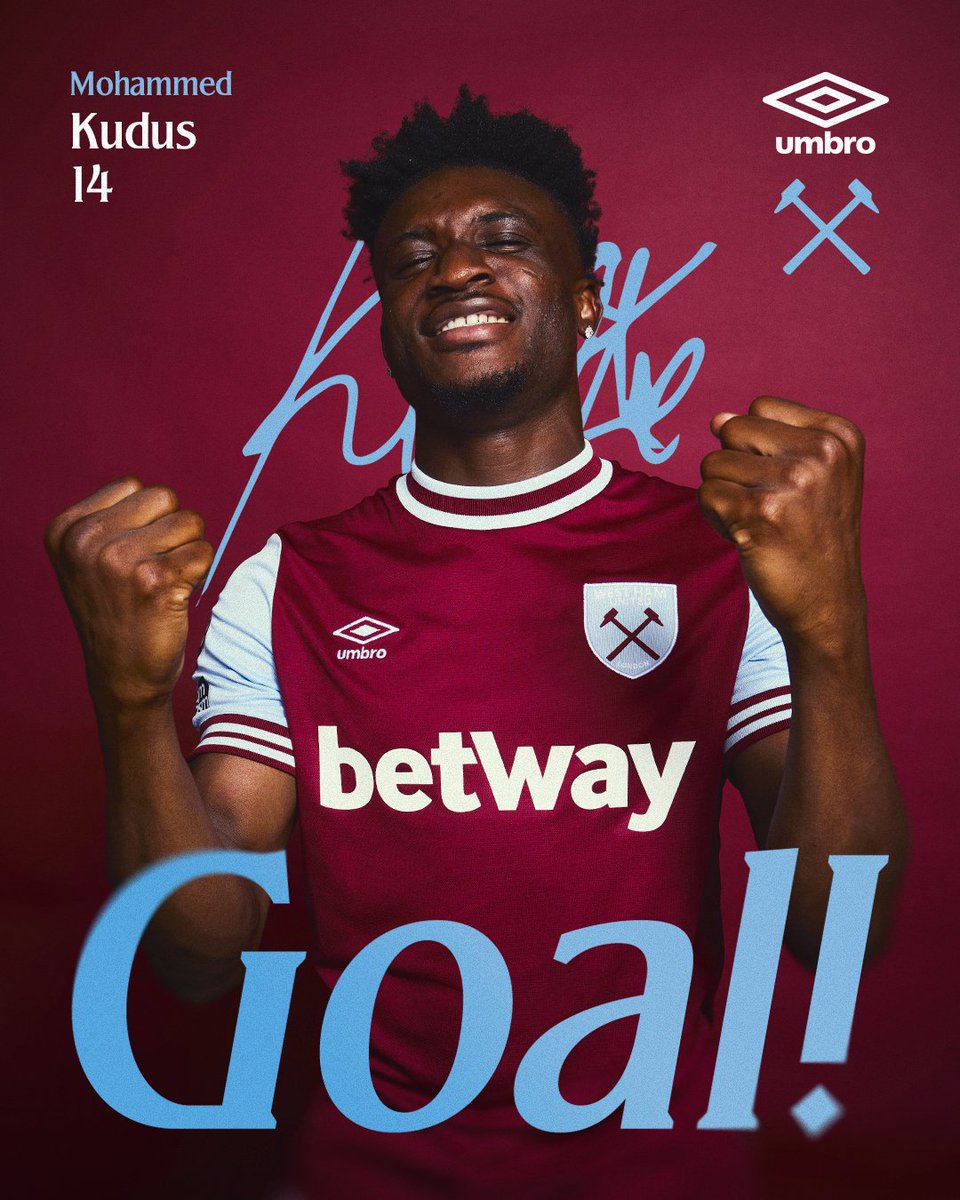 WestHam's tweet photo. Starboy opens the scoring 🇬🇭🌟

⚪️ 0-1 ⚒️ (19') https://t.co/1VUBOCcjWX