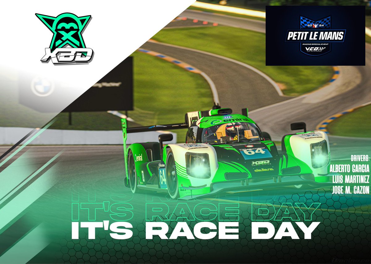 XBD RACING MOTORSPORT (@xbdracing) on Twitter photo 🕹️ Let's start the 10H of Petit Lemans!
LMP2
👤 <a href="/alberto_g85/">Alberto García</a>
👤 <a href="/luismacayt/">luismartinez8</a>
👤 <a href="/NRG_Leviathan/">José M. Cazón</a>
GT3 I
👤 <a href="/tuxoniano/">Alberto Moreno Sánchez</a>
👤 <a href="/IZer91/">Roberto C Freezer</a>
👤 <a href="/ROLL3RBALL/">Rubens Llorente</a>
GT3 II
👤 <a href="/XbdBalta1987/">BALTA FERNÁNDEZ</a>
👤 <a href="/M_Griyo/">mario grillo</a>
👤 <a href="/rahventt/">Rafa (Rhaventtv)</a>
#GreenPower #GoXBD
¡Vamos chicos! 🕹️ Let's start the 10H of Petit Lemans!
LMP2
👤 <a href="/alberto_g85/">Alberto García</a>
👤 <a href="/luismacayt/">luismartinez8</a>
👤 <a href="/NRG_Leviathan/">José M. Cazón</a>
GT3 I
👤 <a href="/tuxoniano/">Alberto Moreno Sánchez</a>
👤 <a href="/IZer91/">Roberto C Freezer</a>
👤 <a href="/ROLL3RBALL/">Rubens Llorente</a>
GT3 II
👤 <a href="/XbdBalta1987/">BALTA FERNÁNDEZ</a>
👤 <a href="/M_Griyo/">mario grillo</a>
👤 <a href="/rahventt/">Rafa (Rhaventtv)</a>
#GreenPower #GoXBD
¡Vamos chicos!