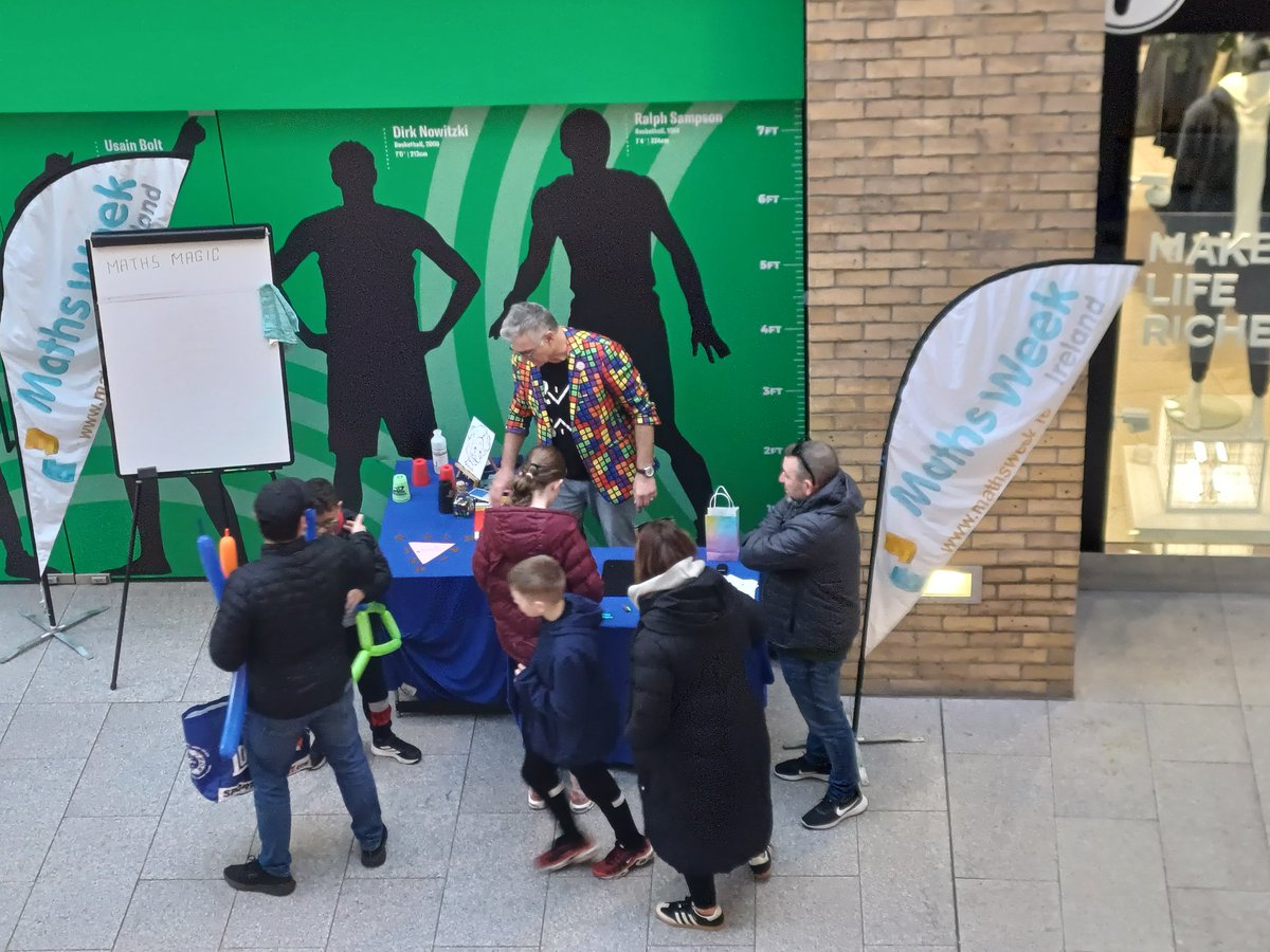 mathsweek's tweet image. #MathsintheCity in @Victoria_Square Belfast! Puzzling, card games Juggling &amp;amp; Maths Challenges, drop by &amp;amp;have a try #IUseMaths #allthingsmaths @BelfastLive @belfastcc