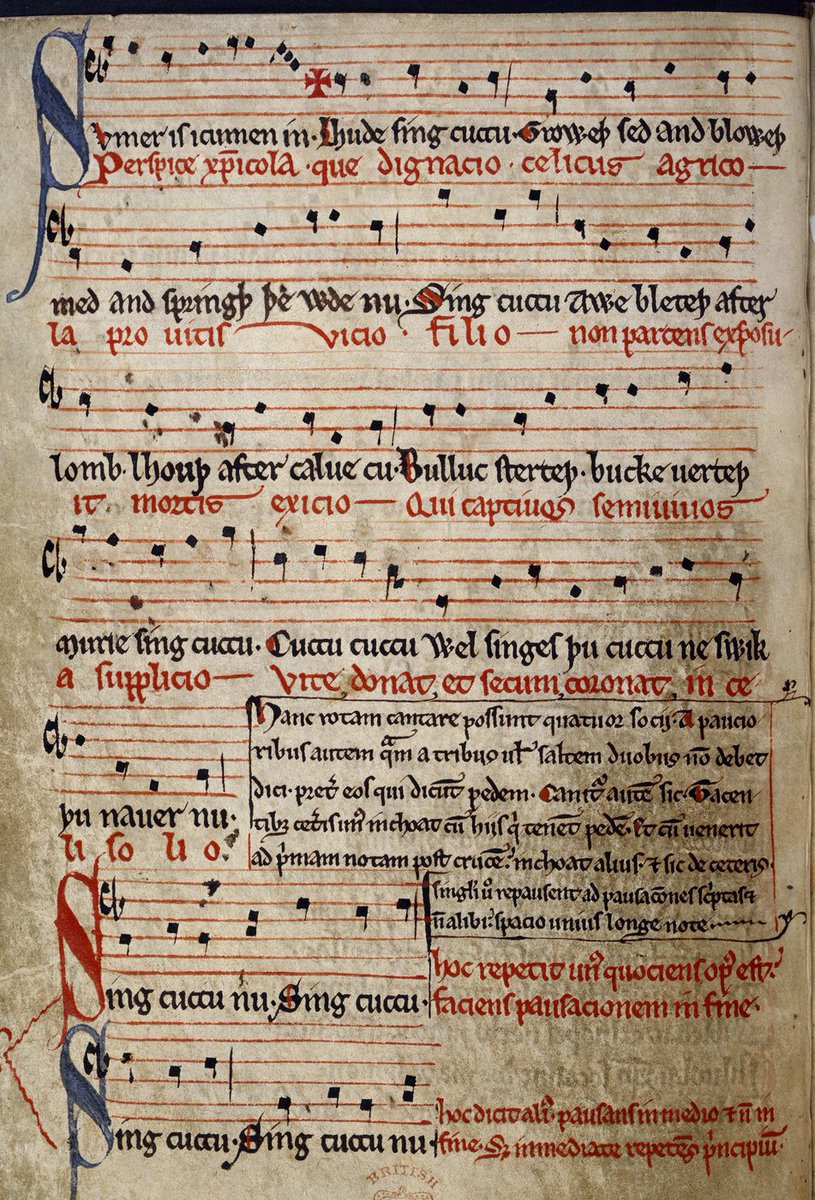 wilsonbd_sj's tweet photo. LTM

Edad Media XXI: "Sumer is icumen in" (c. 1250) es una de las piezas más conocidas de la polifonía inglesa medieval. Celebra la llegada del verano, está escrita en forma de rota, un canon donde las voces cantan la misma melodía en distintos momentos.

https://t.co/iDl95wYAy3 https://t.co/0ZfyYhIQ2a