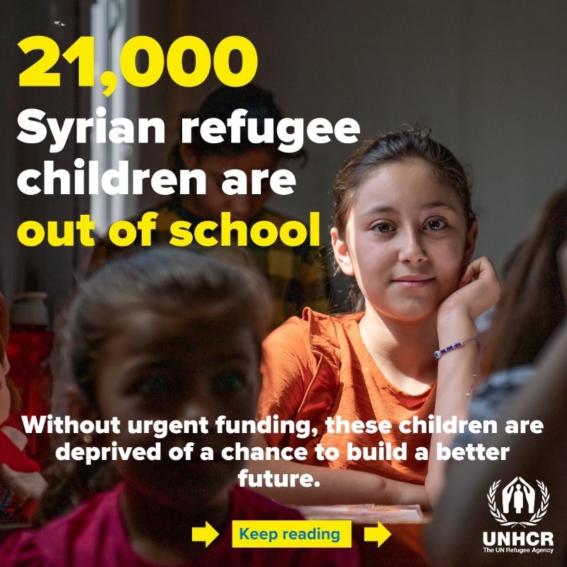 UNHCRIraq's tweet photo. Education 
Cash Assistance
Civil Documentation
 
UNHCR urgently needs funding to support refugees in Iraq between now and the end of the year
 
Read more ⬇️