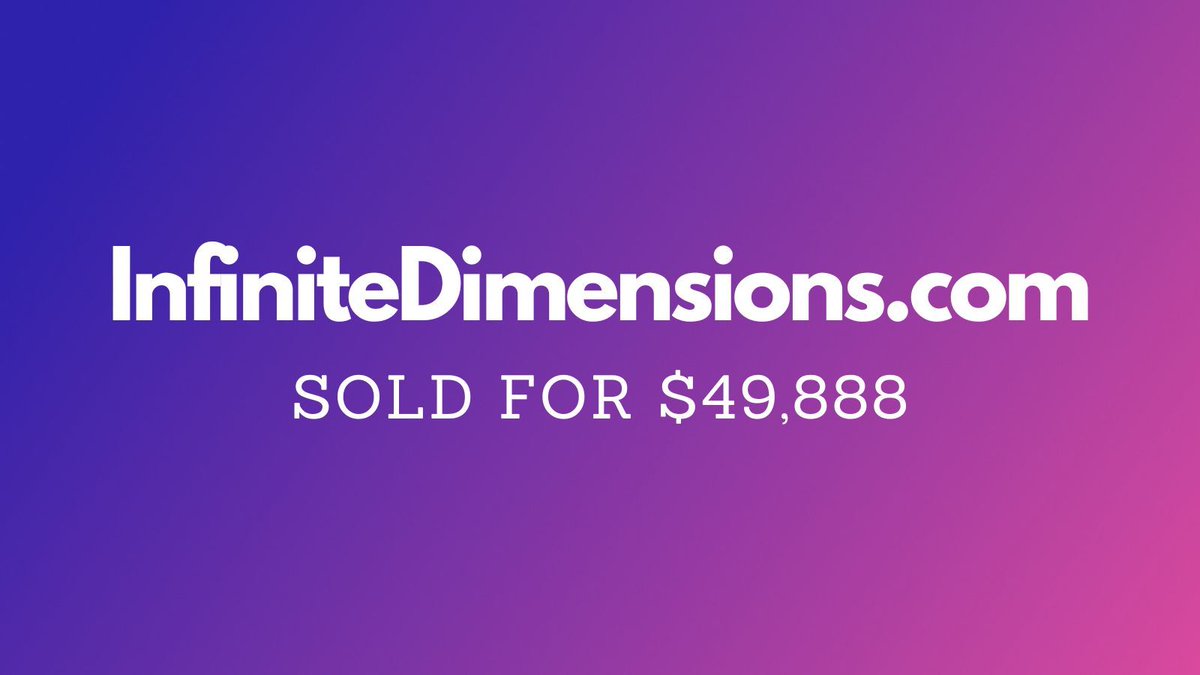 NameBio's tweet image. Yesterday saw $407k in domain name sales including:

$49,888 InfiniteDimensions․com
$40,000 Huge․org
$25,000 Qwen․com
$4,302 AdTracker․com
$3,500 Optimist․vc
$3,500 Redux․ai

Huge․org last sold for $4,415 🤑🔥

Full list 👉 namebio.com/daily

#Domains