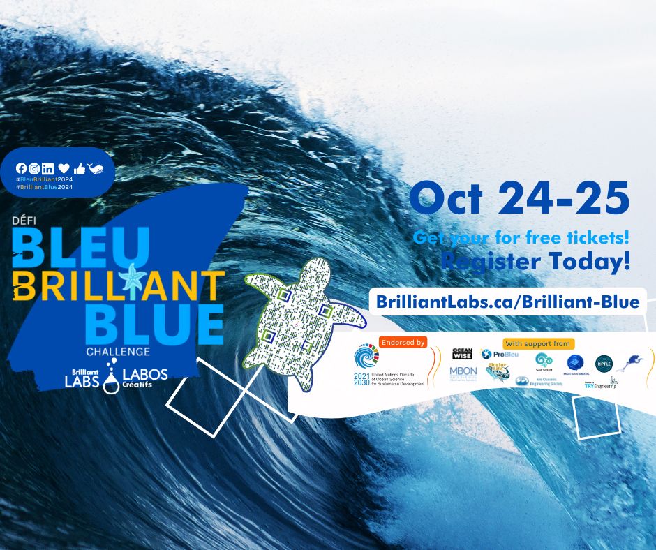 brilliant_labs's tweet photo. Witness the future leaders in action as they present groundbreaking ideas for the blue economy and ocean sustainability. Join us  virtually October 24 &amp; 25

Register here:  https://t.co/ZBzkBbtRrf

@asdnnb @IEEEorg @UNOceanDecade @ASD_West @TryEngineering https://t.co/UliV72o6yc