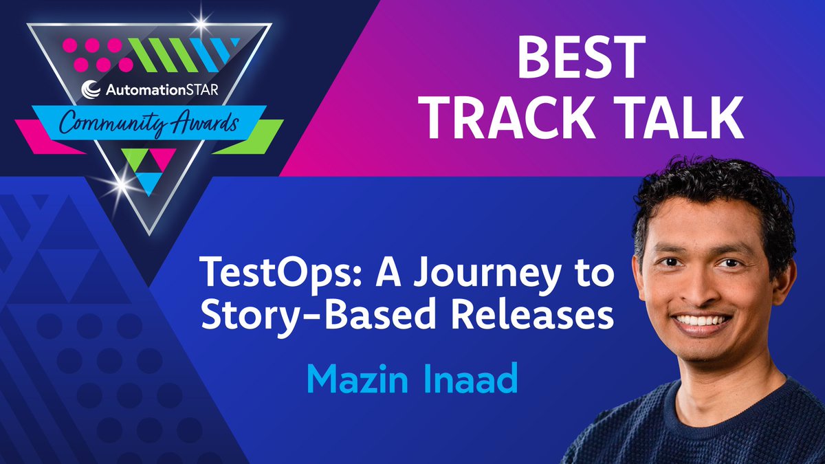 🏆 Best Track Talk was awarded to Mazin Inaad for his session TestOps: A Journey to Story Based Releases. Your presentation at #AutomationSTAR 2024 was both impactful and engaging. Thank you for pushing the boundaries of automation! 🙌