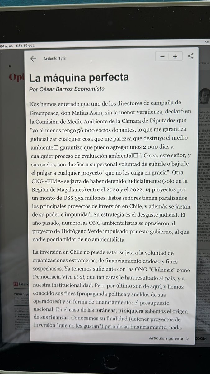 pmolinaarmas's tweet photo. Matías Asun, de Greenpeace, se jacta de paralizar las inversiones en Chile gracias a sus 56 mil donantes. Habrá q agradecerle q impida a Chile crecer? https://t.co/Dvp9sQHIhb