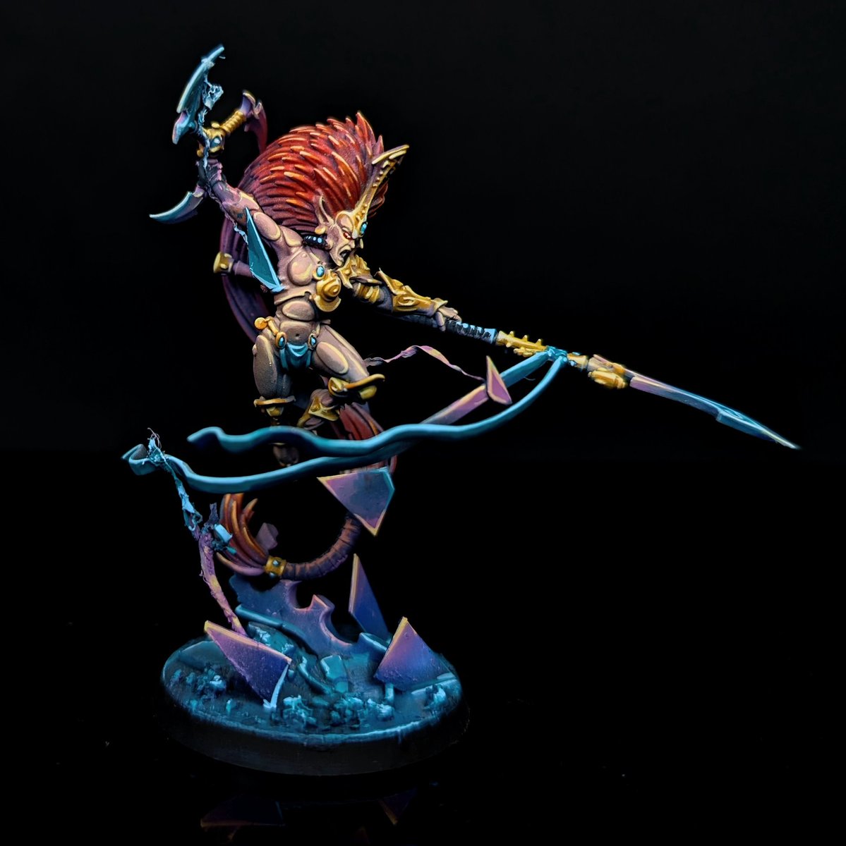 Here's Jain Zar completed! ジェイン・ザール完成しましたー! #WarhammerCommunity #warhammer40k #PaintingWarhammer #paintingminiatures