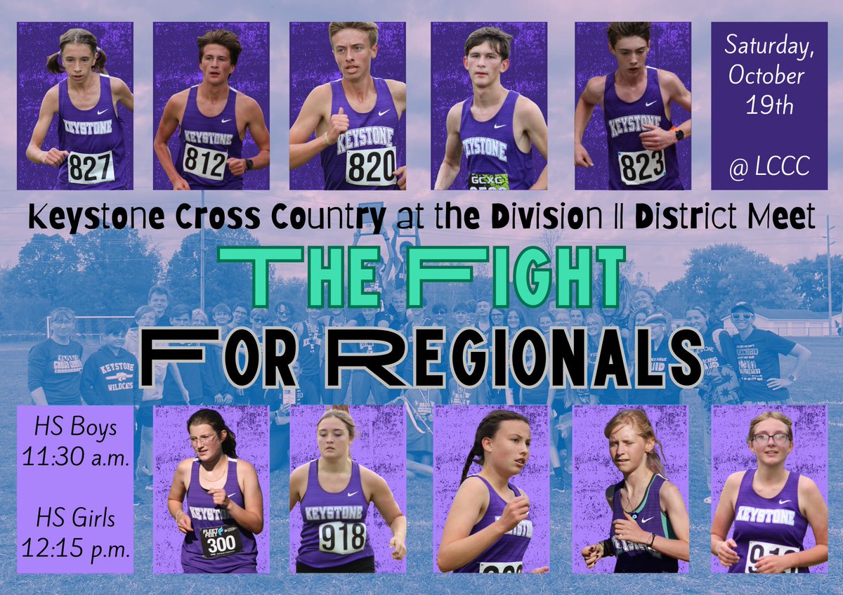 District Championship! 

For our girls a chance to cap off a great season and for our boys a chance to be one of the top 6 teams!

I would like to thanks <a href="/Michelle508/">Michelle</a> for these great poster designs all season!
