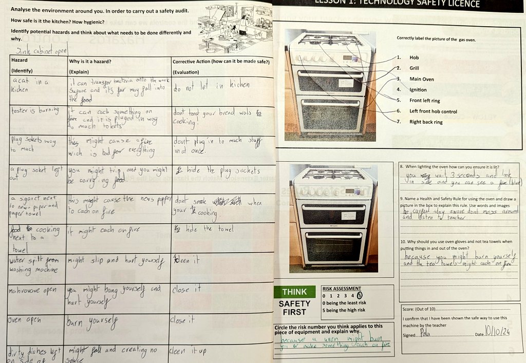 KS3 Food lessons began with key health &amp; safety learning and how to use the ovens! Cooking practicals will begin again after half term break 😀 🧑🏼‍🍳🍳🥘 #KS3Cooking #Food #Nutrition