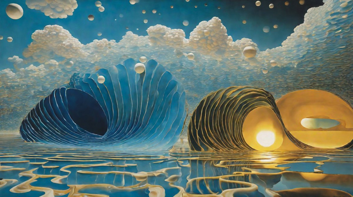 aam001a's tweet photo. Wk 22 - Candidate 26 : Cosmic Shells #CosmicShells #DreamscapeCurrents #CelestialArt #EternalResonance #StellarFlow #InfinityTide https://t.co/qfe3TGISPL