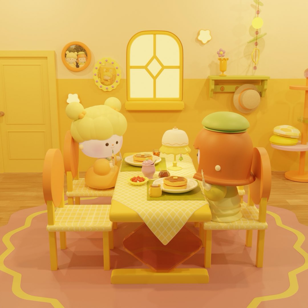 maru_blender's tweet photo. 〻 Make pancakes🥞✨

⋆✴︎˚｡⋆🥞⋆✴︎˚｡⋆🥞⋆✴︎˚｡⋆🥞⋆✴︎˚｡⋆

#blender #b3d #3dcg https://t.co/Ar1XMlyARK