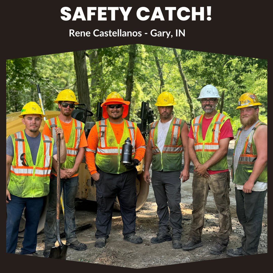 rieth_riley's tweet photo. Safety Catch! While paving alleyways in Whiting, IN, Rene noticed a gash in the sidewall of one of the broker trucks dumping into the paver. He pulled crew members away from the truck in case the tire blew out. Great catch, Rene! #safety #safetycatch https://t.co/f1IqLLt0NB