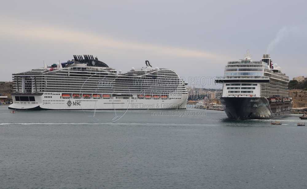 Shipguru's tweet photo. #CruiseLiners #MEINSCHIFF2 and #MSC_WORLDEUROPA #leaving #grandharbourmalta - 18.09.2024 - https://t.co/nfgboxc3g3 - NO PHOTOS can be used or manipulated without our permission @Valletta_Port @MSCCruises_PR @MeinSchiffTouri @Rich_Ships @VisitMalta @MaltaTourism @worldshipsoc https://t.co/yE032G3nUk