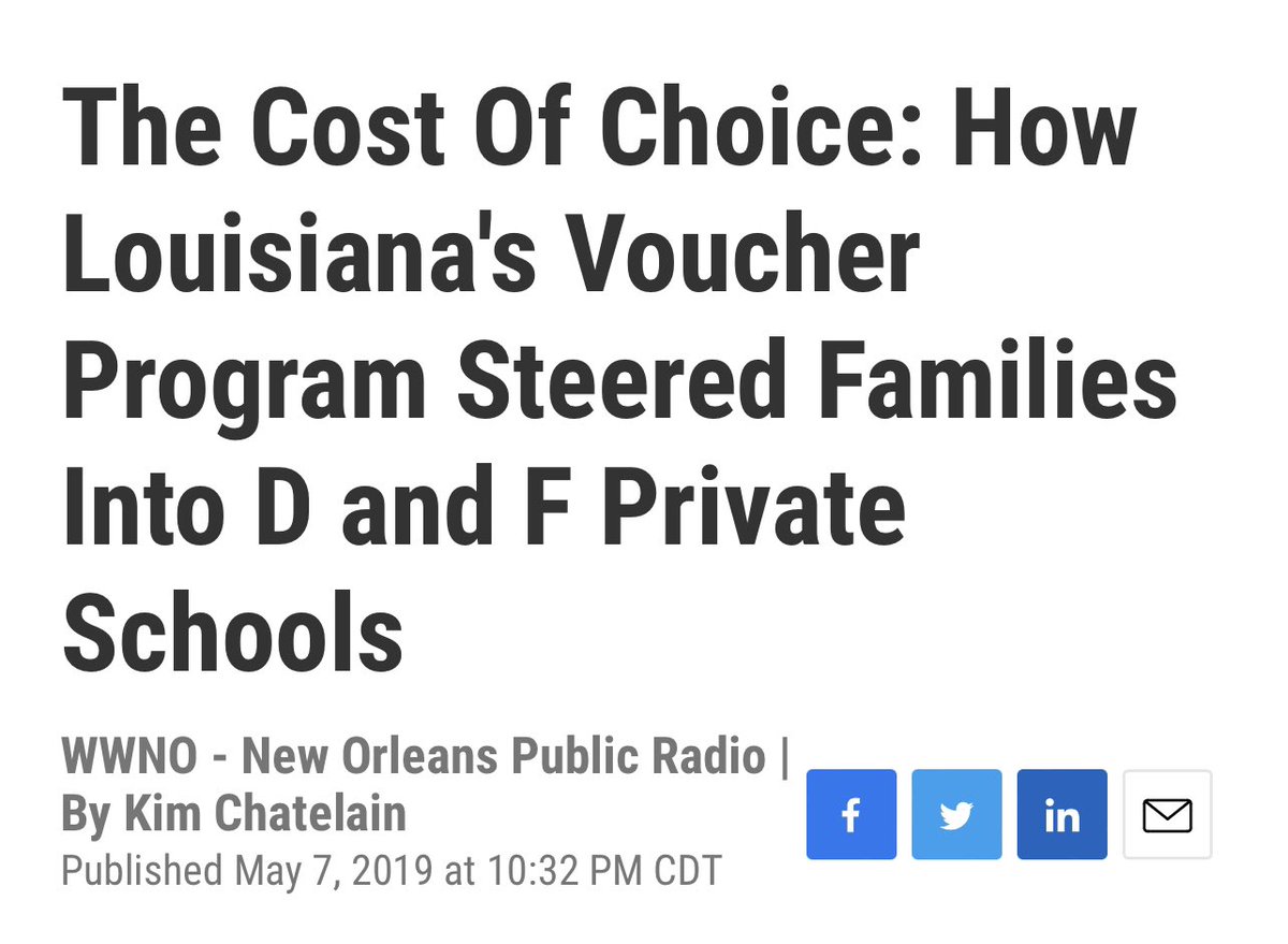 “Scores don’t lie” says Betsy DeVos’s voucher lobby group 🤦‍♂️

They want to use test scores to beat up on public schools.

But won’t tell you about catastrophic voucher results like these👇