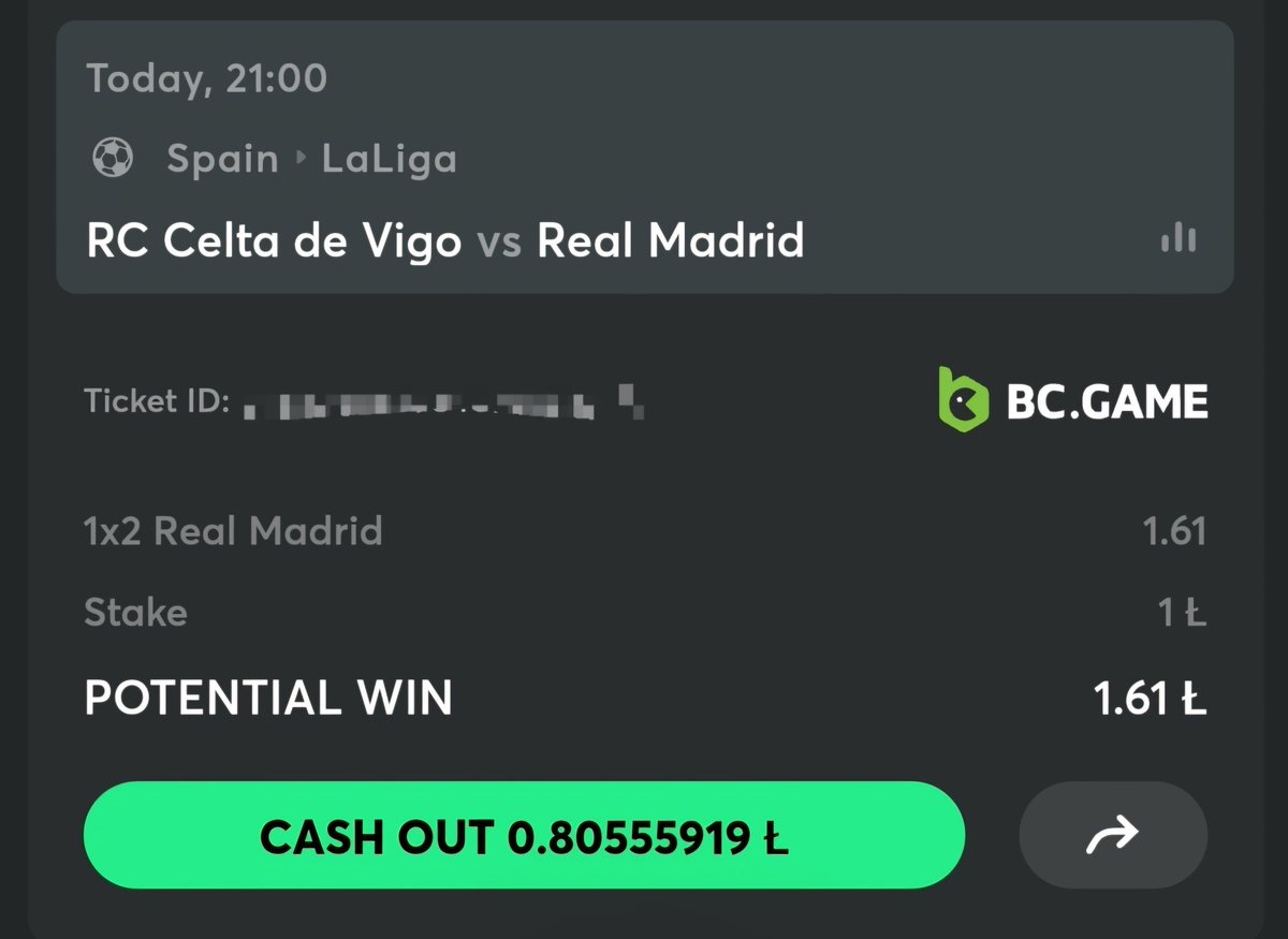 metronbonus's tweet photo. ⚽️Laliga bet on BC⚽️ 

🤑 If this bet hits somebody who signed up with my link will get paid 10$

✅ rt+follow
✅ comment below your user ID + username

⏳ picking a winner within 24h after the game

✍️ Sign up using the following link:
https://t.co/5DeJHhIxAQ https://t.co/78pxovXeyJ