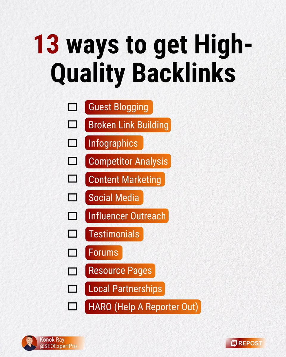 SEO_Expert_Pro's tweet photo. 📍 13 ways to get High-Quality Backlinks https://t.co/4Md1rFuEet