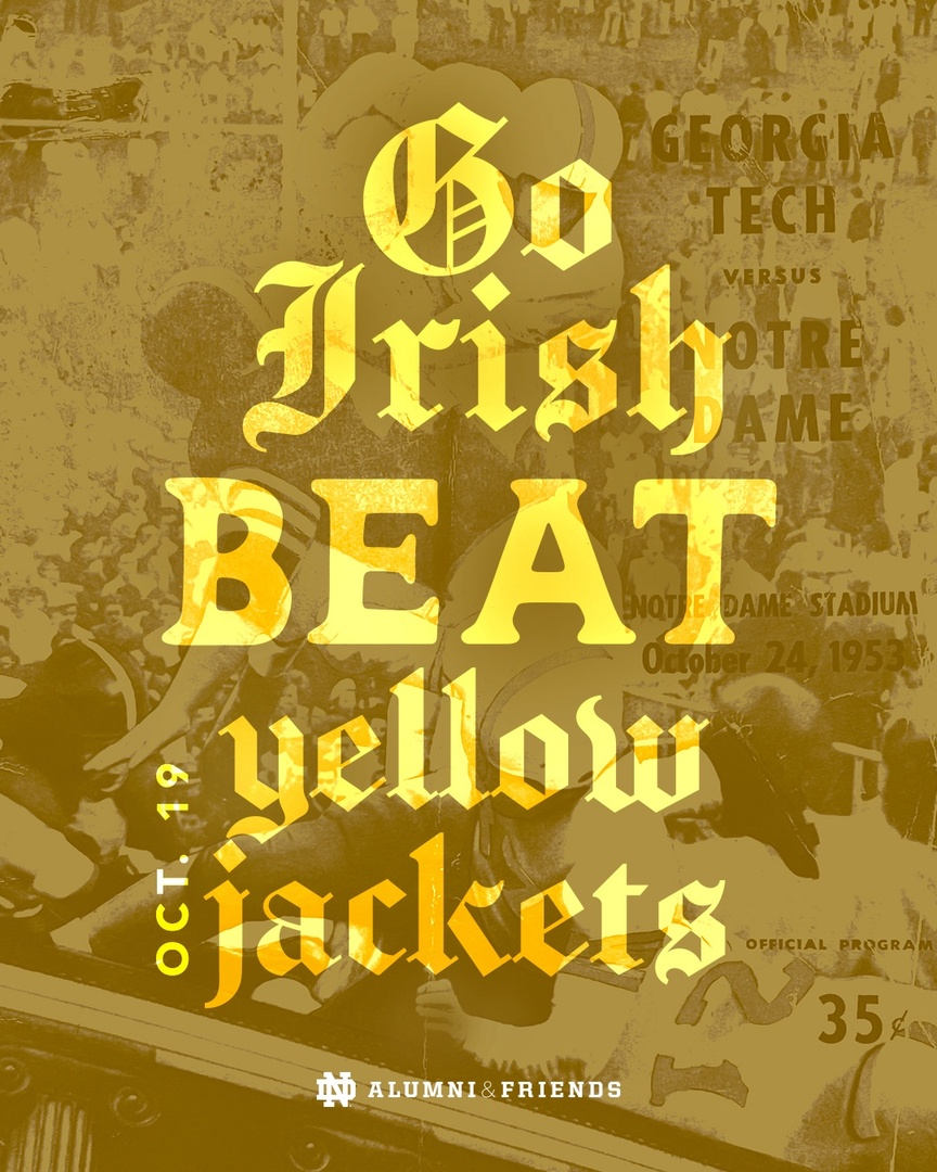 NDAlumni's tweet image. Time to bring the heat to ATL 🍀🏈

#GoIrish #BeatYellowJackets