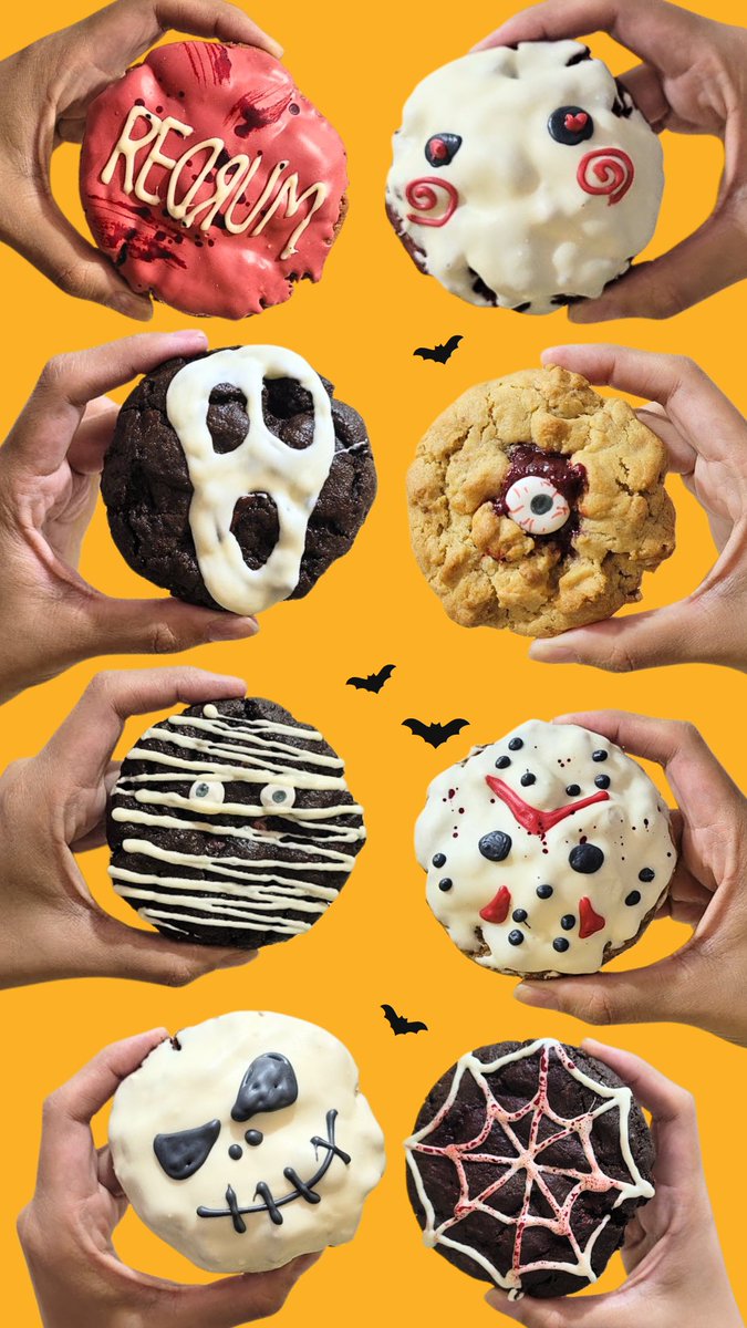 NatyAndersson's tweet photo. O spoiler do cardápio temático do nosso Halloween 👻👻👻👻 segunda-feira todos os cookies e gostosuras liberados no site 🤭😋🍪 https://t.co/CK9gXaboon