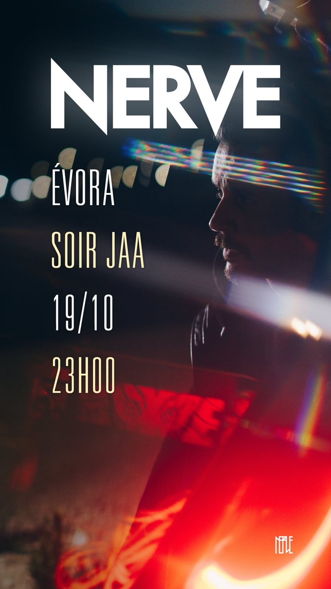 Hoje ao vivo em ÉVORA!
Últimas reservas: linktr.ee/nervept