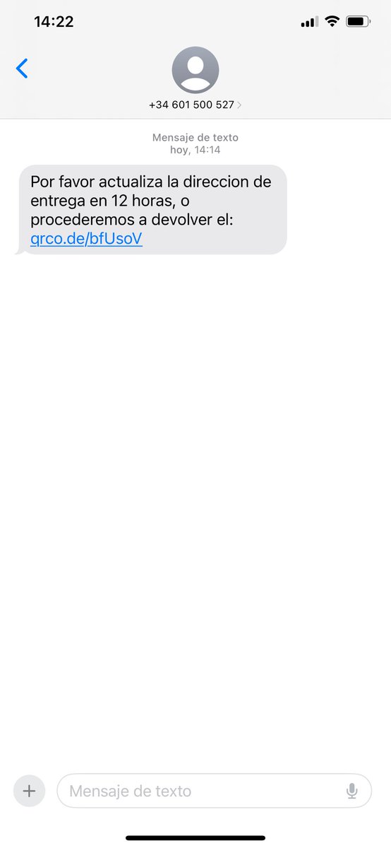 Marina_CleMan's tweet photo. @mossos @policia SMS recibido desde el número +34 601 500 527 https://t.co/pHZ3gT4vQY
