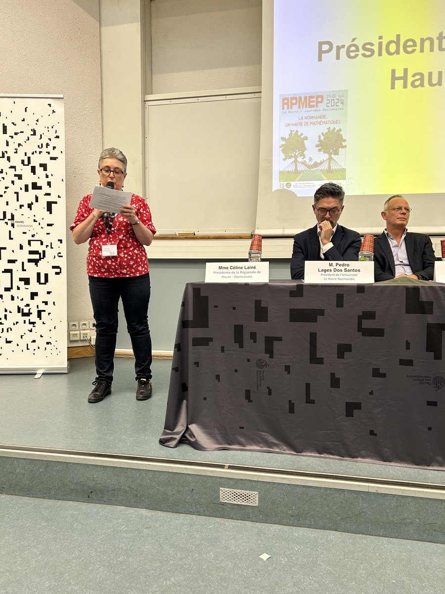 Céline Lainé ouvre les Journées Nationales de l’⁦<a href="/Apmep_Nat/">APMEP Nationale</a>⁩ au Havre. Les mathématiques : un havre de paix