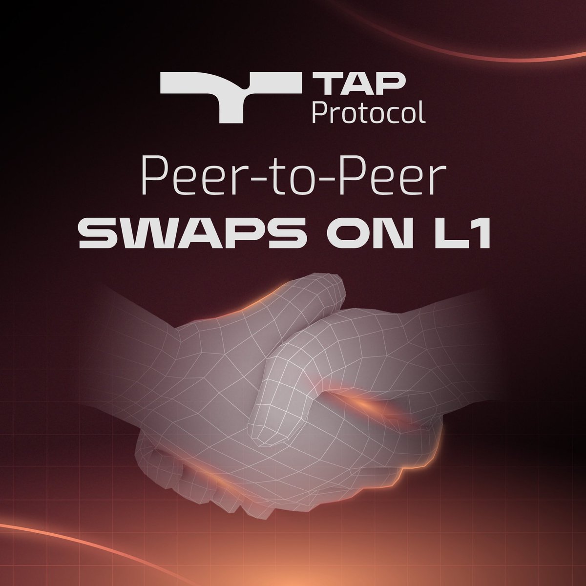𝐏𝐞𝐞𝐫-𝐭𝐨-𝐏𝐞𝐞𝐫 𝐒𝐰𝐚𝐩𝐬 𝐨𝐧 𝐋𝟏💱

The FIRST-EVER L1 Bitcoin DEX goes live on <a href="/tap_protocol/">TAP Protocol</a> next week! 🔥

- Peer-to-peer swaps for Tap tokens🤝 

- True liquidity pools 🏊💰

- $TAP integration! 👀

- Liquidity providers earn % pool fees💵

- No intermediaries ❌

-
