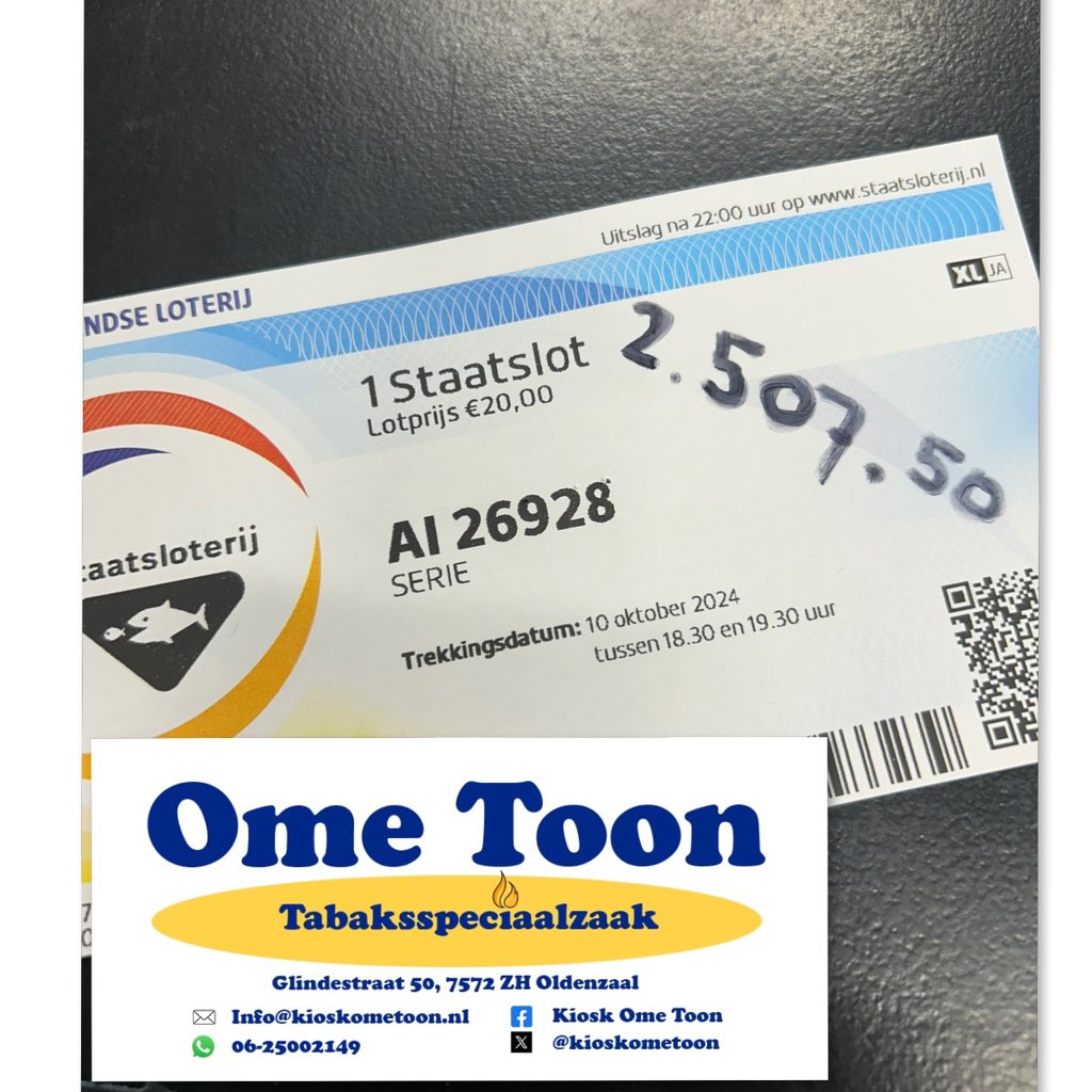 Zo gaan we dankzij de <a href="/Staatsloterij/">Staatsloterij</a> het weekend goed beginnen. Gefeliciteerd🥳🥳🥳