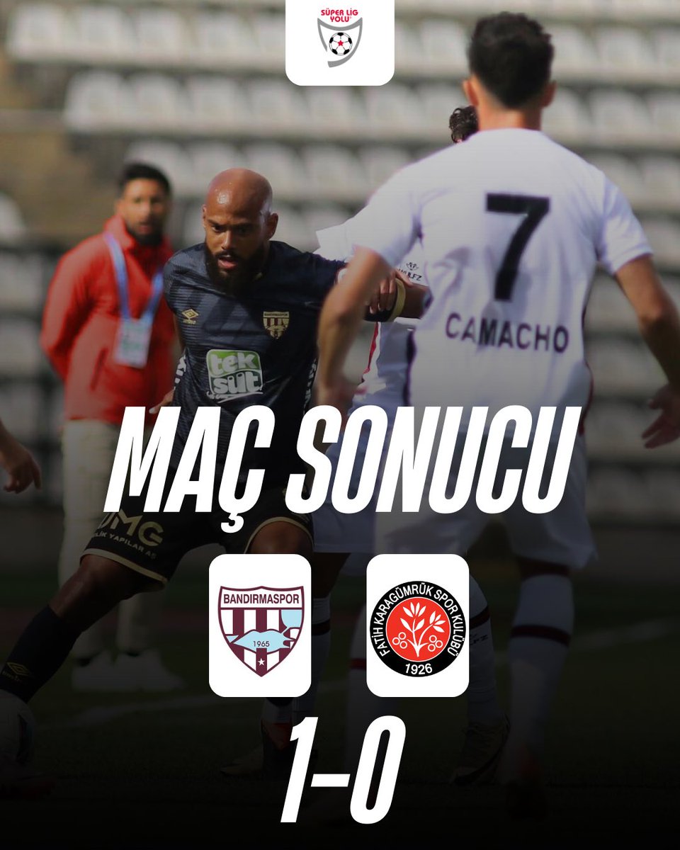 Trendyol 1.Lig 9.Hafta ⚽️

MS | #Bandırmaspor 1-0 #Karagümrük