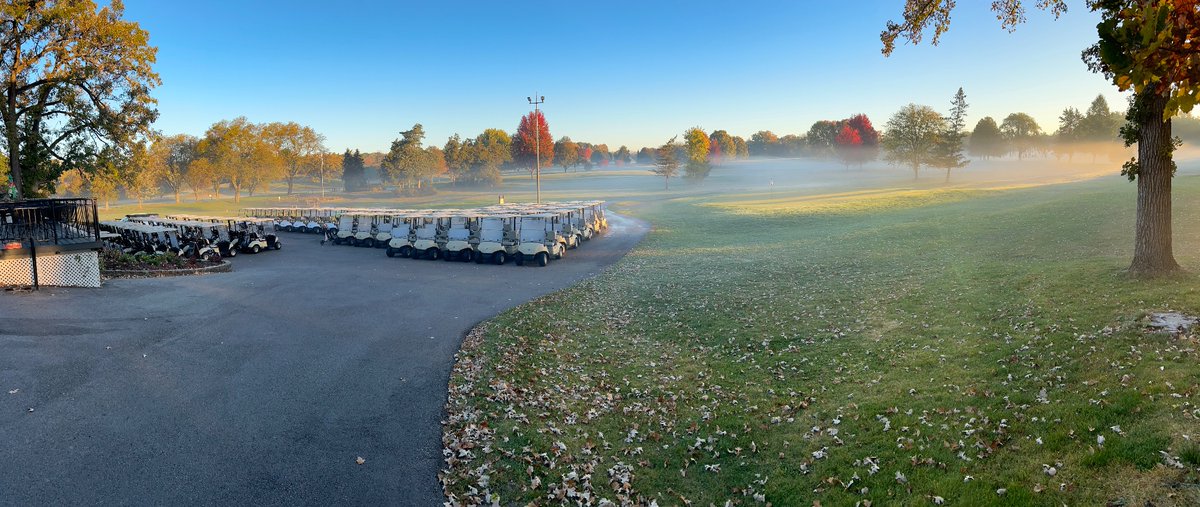 Can’t even hate on a frost delay on a morning like this
