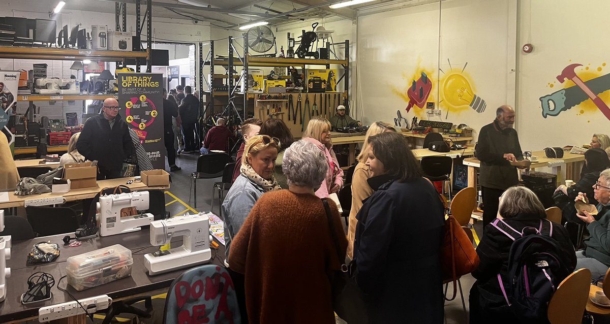 McKaneDJ's tweet image. “Why buy when you can borrow?”
The dream has come to fruition for Caroline McGuinness!
The *tool library* is now live…
Come and join one large community, while saving the earths resources! #Rathmor #ToolLibrary #Community #Derry