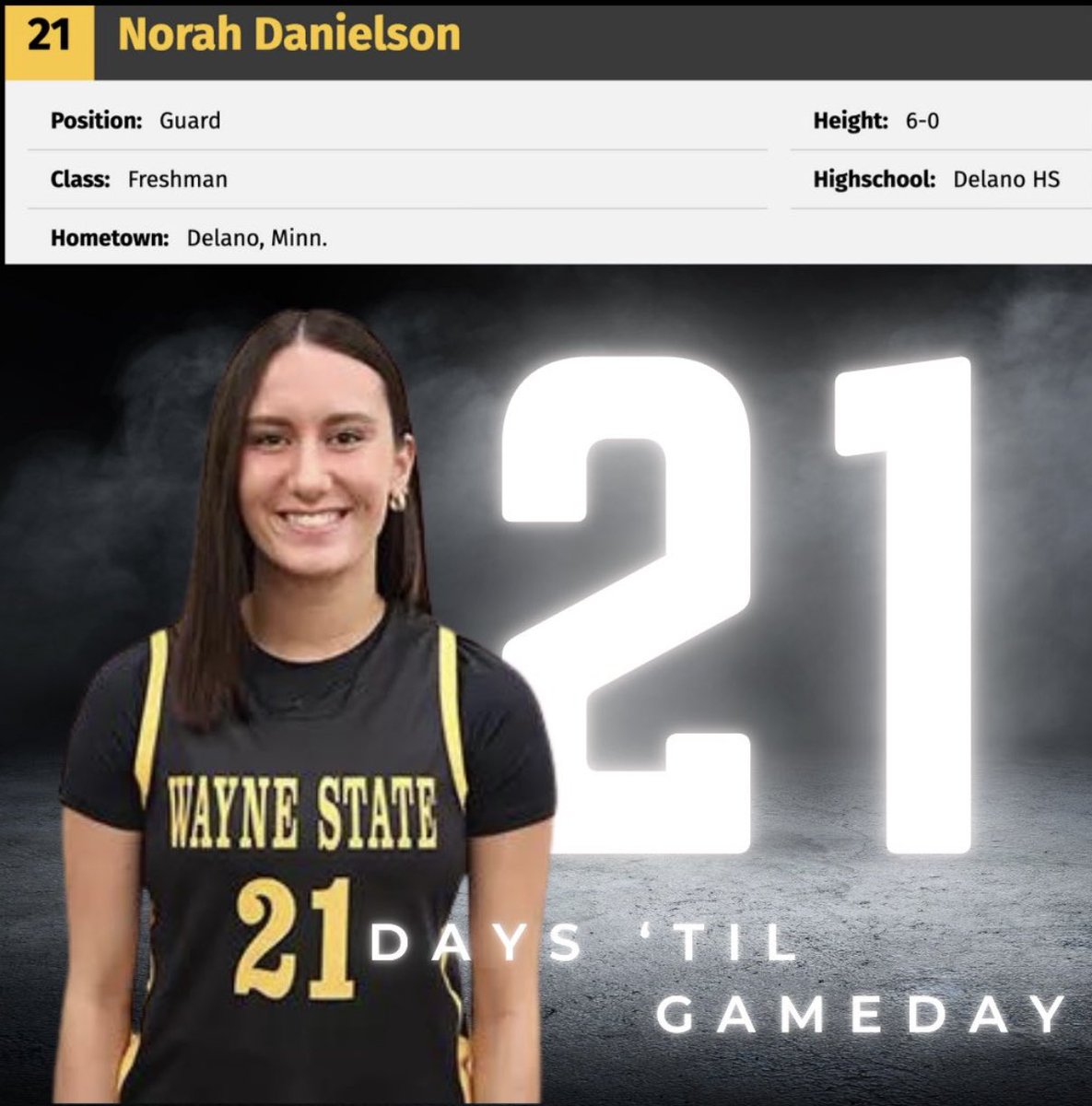 Wildcat Nation!!!! We hope you enjoy the weekend knowing that there’s only 21 days until your Women’s Basketball Team tips off at Chadron St!! #WSCWBB #WayneStateCollege #WBB